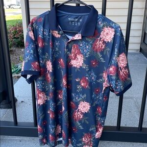 Abercrombie & Fitch Navy Floral Polo